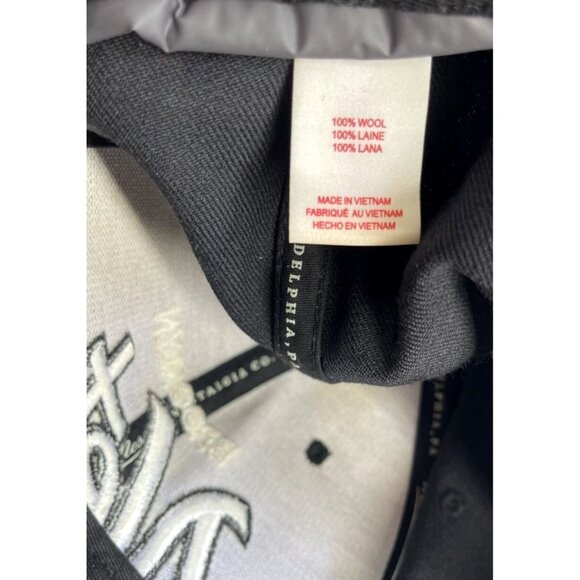 Brooklyn Nets Hat Black Wool Cap Mitchell & Ness OSFM Snapback Adjustable NBA - Picture 8 of 8